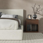 RECCI AirFrame Queen Upholstered Bed Frame with Plush Padded Headboard