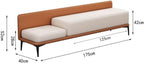 Modern Bed End Stool Modern Bedside Bench Bedroom Entrance Shoe Long Sofa Entryway(Brown)