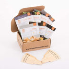 Seed Starter Kit – Harvest Garden | Non-GMO | Heirloom Seed Packets | Natural Wood Row Markers | Sustainable Healthy Living | Thanksgiving Garden | Fall Harvest
