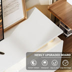 80" Fireplace TV Stand, 2-Tier LED Entertainment Center with 36" Fireplace, Fits TVs up to 90", Modern High Gloss TV Console with LED Lights & Storage Cabinets for Living Room, White + Black
