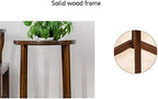 Telephone Table, Solid Wood Side Table,Sofa Table,Living Room Moving Round Table,Telephone Table Furniture(Color:Brown,Size:19.6819.6823.62in)