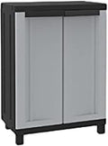 Terry 1002709 Wardrobe Low Plastic, Grey/Black