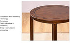 Telephone Table, Solid Wood Side Table,Sofa Table,Living Room Moving Round Table,Telephone Table Furniture(Color:Brown,Size:19.6819.6823.62in)