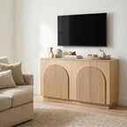Yechen 55" Fluted Sideboard Buffet Cabinet with Storage, Credenza, Natural