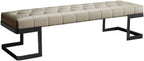 Modern Leather Bed end Stool Bedroom Dressing Room Living Shoe Changing Entryway(Large)