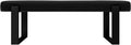 VANT Upholstered Bed Bench - Vintage Leather Jet Black - Matte Black - Contemporary Modern, Bedroom Bench Seat, Hallway, or Entryway