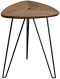 Telephone Table, Side Table,16.92",Sofa Side Table,Bedroom Balcony Small Telephone Tables,Metal Hairpin Legs(Color:Walnut,Size:16.9216.9222.44in)