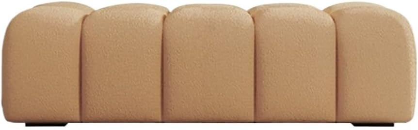Modern Fabric Bed end Bench Long Bedroom Tatami Mat Dressing Room Sofa Wooden Shoe Changing Stool Entryway(Large)