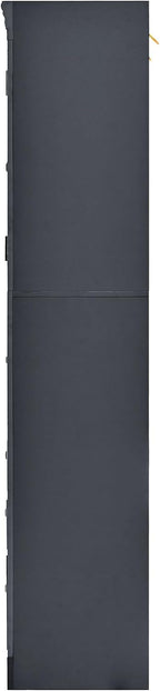 JIJIWANG 78" Tall Freestanding Kitchen Pantry Storage Cabinet,Multifunctional Cupboard with 3 Drawers,Adjustable Shelves and Power Outlet for Office, Kitchen,Dining Room,Grey
