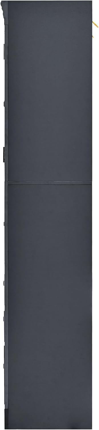 JIJIWANG 78" Tall Freestanding Kitchen Pantry Storage Cabinet,Multifunctional Cupboard with 3 Drawers,Adjustable Shelves and Power Outlet for Office, Kitchen,Dining Room,Grey