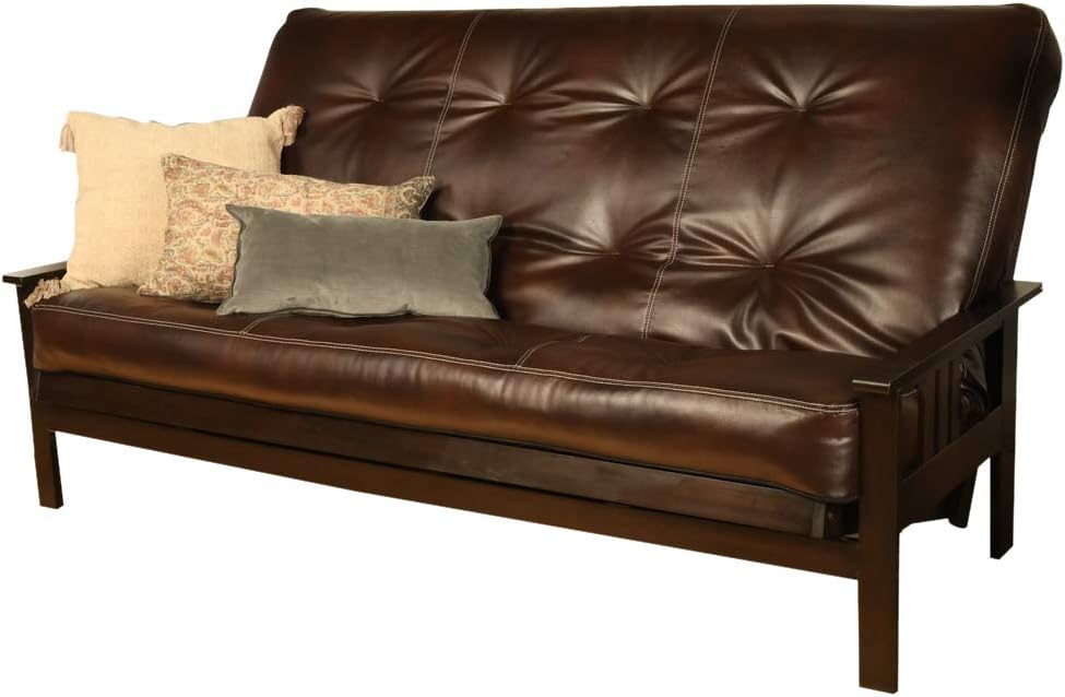 Kodiak Furniture Monterey Queen-size Futon, Espresso Finish with Oregon Trail Java Mattress