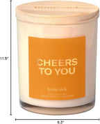 Homesick Scented Candles for Home (Cheers to You) - 7.5 oz Long-Lasting Natural Soy Wax Blend Jar Candle Gift for Women & Men for All Occasions, 30-35 Hours Burn Time - Notes of Citrus & Peony