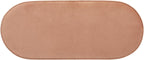 Jennifer Taylor Home Celeste 38" Oval Storage Bench Ottoman, Peach Orange Velvet