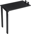 Wall Mounted Folding Table, Solid Wood Multi-Layer Fold Down Desk 132lbs Load-Bearing, Space-Saving for Kitchen, Home Office & Small Spaces (Black)