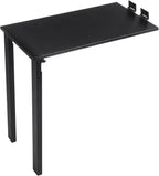 Wall Mounted Folding Table, Solid Wood Multi-Layer Fold Down Desk 132lbs Load-Bearing, Space-Saving for Kitchen, Home Office & Small Spaces (Black)