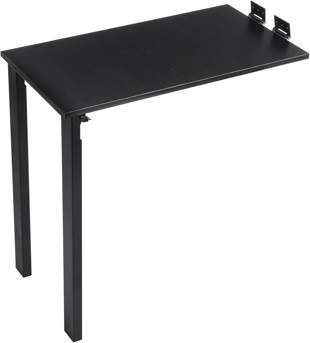 Wall Mounted Folding Table, Solid Wood Multi-Layer Fold Down Desk 132lbs Load-Bearing, Space-Saving for Kitchen, Home Office & Small Spaces (Black)