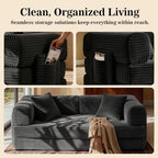 AUGOP Futon Sofa Bed Couch for Living Room,Pull Out Couch with Sleeper Sofa,Day Bed Couch with Storage Pocket,Removable Corduroy with 2 Pillow