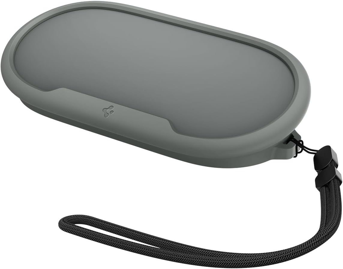 Spigen for Google TV Streamer Case, Drill-Free Mount, Silicone Fit | Wall/TV Hanger, Protection Case with Lanyard - Hazel