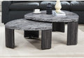 39" Durable Marble Laminate Nesting Coffee Table, Boo Coffee Table with Nested Structure, Nesting Side Tables with MDF Build for Modern Living Spaces, Gray