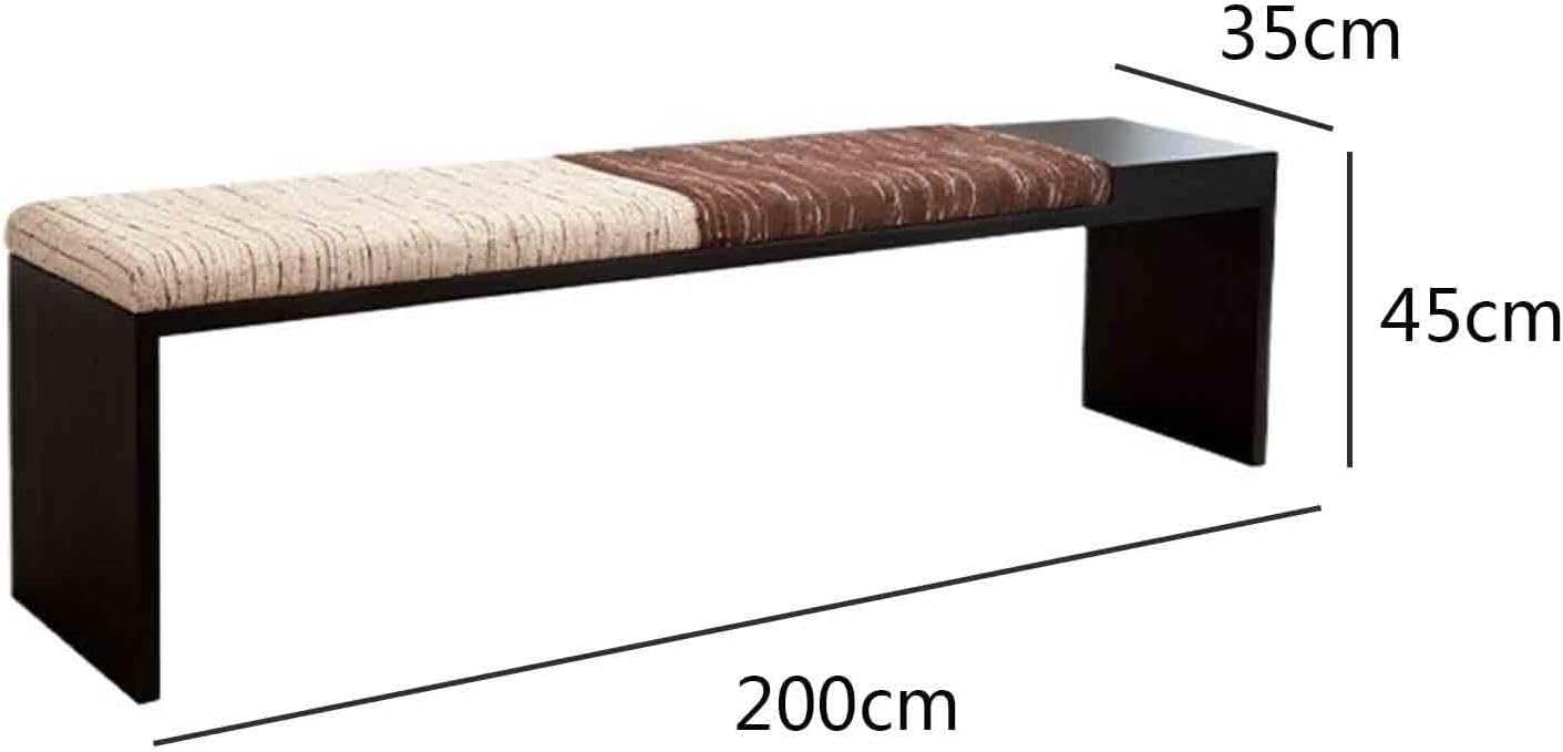 Modern Fabric Bench for Office Area Casual Dressing Room Bedroom Wooden Bed end Entryway(XL)