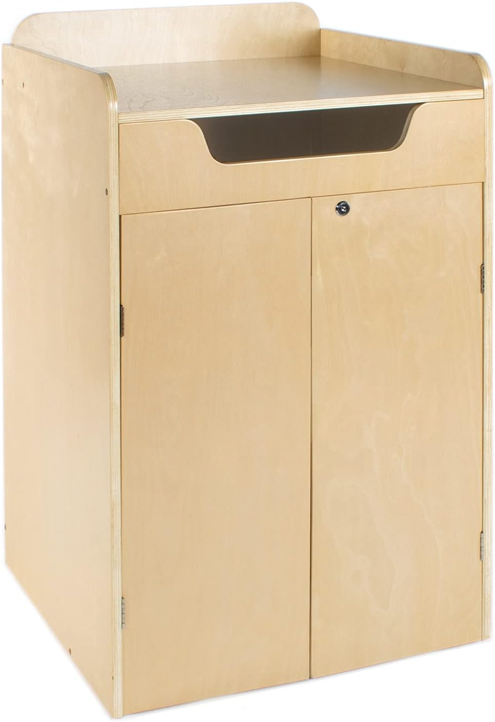 Guidecraft Library Book Drop - Wooden Rolling Books and Media Storage Unit with Casters, Office and School Supply