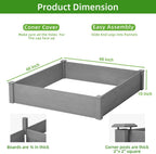 Heavy-Duty Outdoor Storage Cabinet with Metal Top and Weather-Resistant Wood Construction for Patio, Yard, and Garden Use (48" Raised Garden Bed)
