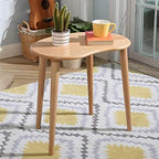 Telephone Table, Solid Wood Pea Shaped Side Table,Living Room Bedroom Furniture,Sofa Side End Table,Coffee Table/Telephone Table,Table Service Desk(Color:Wood,Size:23.621