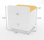 Garvee Vanity Stool Chair with Storage, 17.32" l x 15.16" w x 17.32" h PU Ottoman with Lockable Wheels & Storage Drawer, Modern Multifunctional Chairs for Makeup