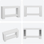 GAOMON 47" Farmhouse Console Table for Entryway - 2-Tier Storage Shelf, Rectangular Sofa Table for Living Room & Hallway, Heavy-Duty Accent Table Behind Couch