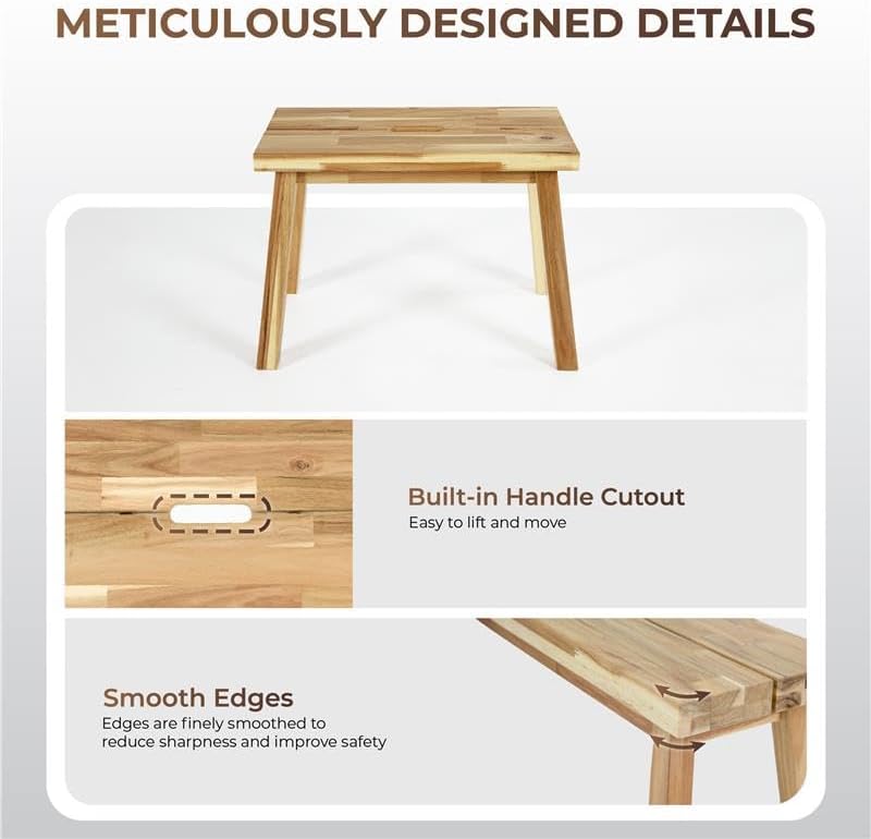 ARROWSTONE Solid Wood Bench for Entryway, Make Up Bench, Bed Bench, Dining, Plant Stand - Wooden Bench Indoor (26 inches)