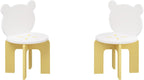 3-Piece Table & Chair Set, Cute Bear-Back Chairs | Ages 3-8 Boys & Girls | Solid Wood Legs | Safe Rounded Corners | Playroom,Daycare, Classroom,Home Activity