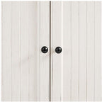 HomeStock Kitchen Pantry Cabinet - Large Storage, Adjustable Shelves, Distressed White Finish