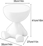 Circle Side Table, Round Modern End Table, Waterproof & Durable, Small Coffee Table for Living Room, Bedroom, Bedside, Versatile Accent Table - Milky