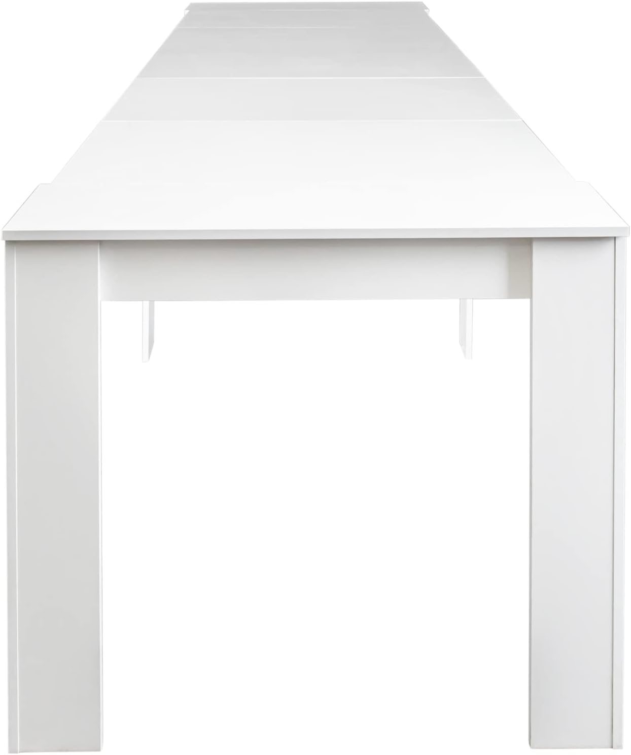 Henf Extendable Console Table with Extension Leaves, White Dining Room Table, 20''-118'' Expandable Dining Table for Living Room, Space Saving Extendable Dining Room Table for 2-12 Person