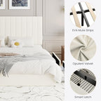 SHA CERLIN King Size Platform Bed Frame with 4 Storage Drawers