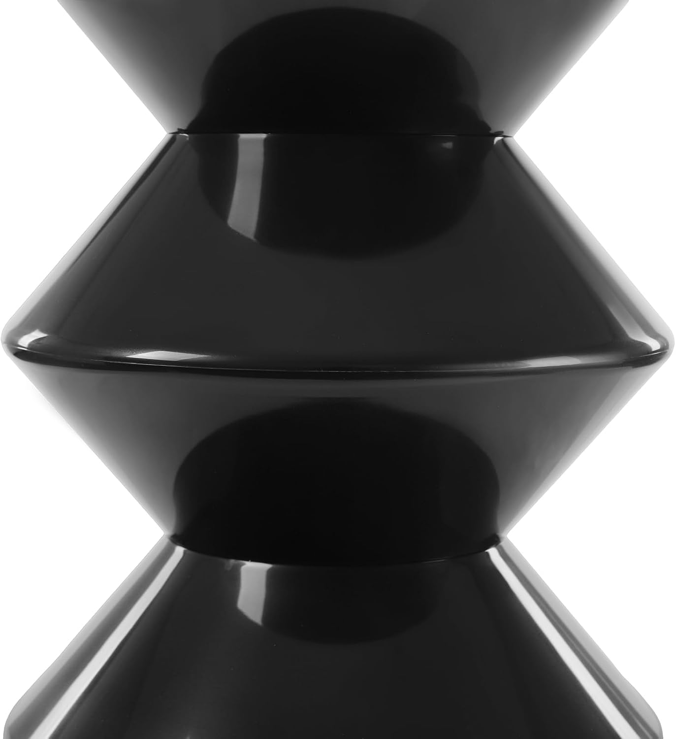 3 Layers Small Night Stand for Couch, Sofa, Modern Side Table Round End Table Sofa Stool Pedestal End Table for Living Room (Black)