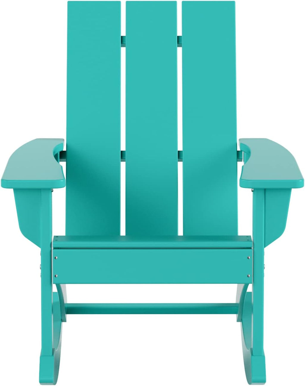 HDPE Shoreside Modern Rocking Poly Adirondack Chair (Set of 4),Turquoise