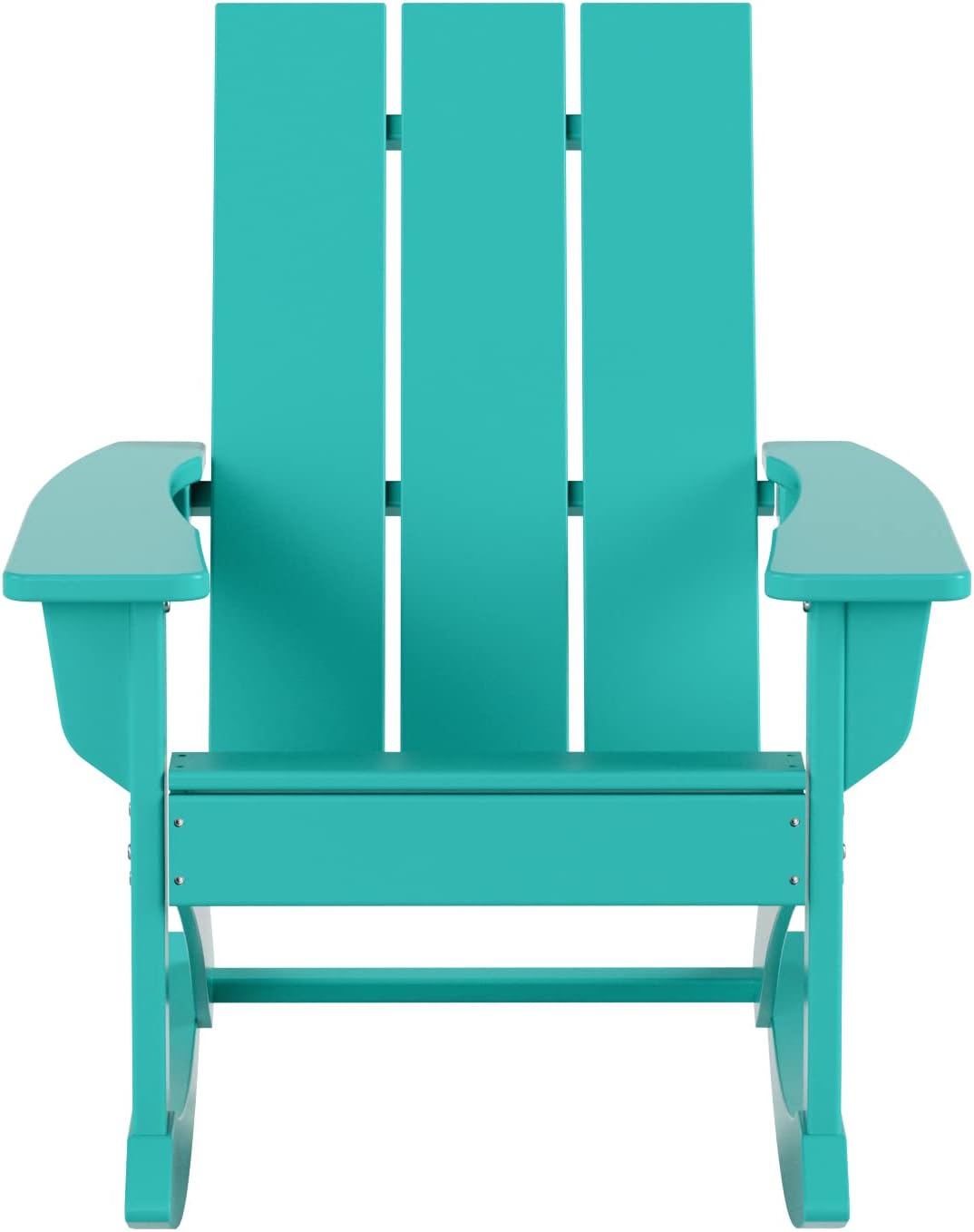 HDPE Shoreside Modern Rocking Poly Adirondack Chair (Set of 4),Turquoise