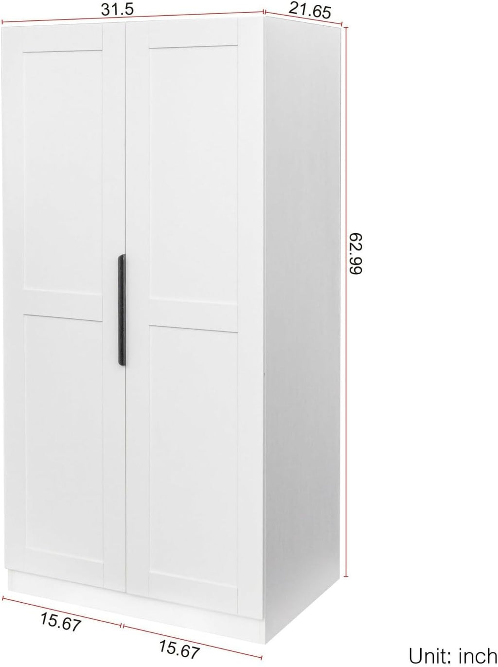 Kitchen Pantry Cabinet 62.99" Tall, Freestanding Storage Cupboard with Shelves for Kitchen, Dining Room, Living Room, Large Sideboard Buffet