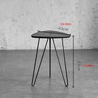 Telephone Table, Side Table,16.92",Sofa Side Table,Bedroom Balcony Small Telephone Tables,Metal Hairpin Legs(Color:Walnut,Size:16.9216.9222.44in)