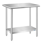 Stainless Steel Table, Stainless Table for Prep & Work 30x18x33 Inch, Commercial Metal Table for Restaurant Kitchen Hotel Garage