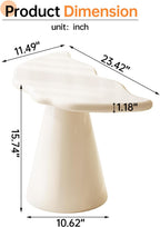 Miuuod Small Side Table,Cute Low Coffee Table, End-Table for Living Room,Sofa Side,Lovely Balcony Inside with Stable Support,Rounded Cornor Fish-Tail-Shape