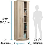 Sauder HomePlus Two Door Storage Cabinet/Pantry Cabinet, Pacific Maple Finish