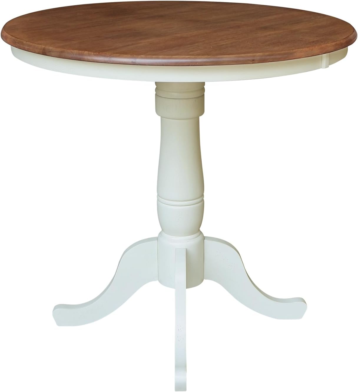 IC INTERNATIONAL CONCEPTS 36" Round Top Wood Counter Height Pedestal Dining Table 35.1" High - Multi-Color