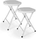 18 Inch Folding Stool with Handle | Folding Chair, 600 lbs Capacity, Portable Foldable Bar Stool, Non-Slip Feet, Collapsible Stool, Indoor Outdoor Use
