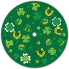 YEAHOME Valentines Day Decorations for Tree Skirt, 36" Love Heart Pattern Tree Skirts for Valentines Day Decor, Double-Sided St Patricks Day Clover Tree Skirt for Holiday Party Decorations