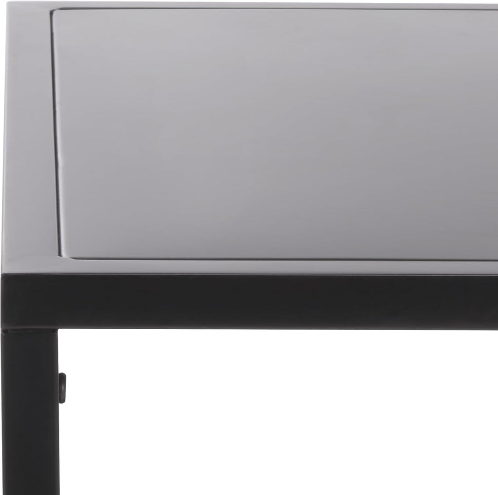 SAFAVIEH Couture Collection - Hodge Black Iron Accent Table, 3-Shelf Open Storage Side Table, Minimalist Modern Design (SFV9557A)