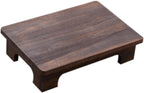 Low Wooden Tea Table, Elegant, Stable, Minimalist Stool, Lightweight Floor Table, Compact for The Windowsill in The Room, Brown, 40x28x10cm