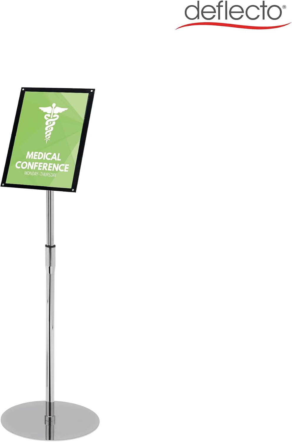 Deflecto 165242 A4 Bevelled Edge Floor Standing Sign Holder