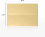 LUXPaper A7 Invitation Envelopes | Peel & Press | 5 1/4" x 7 1/4" | Blonde Metallic | 80lb. Text | 1,000 Qty